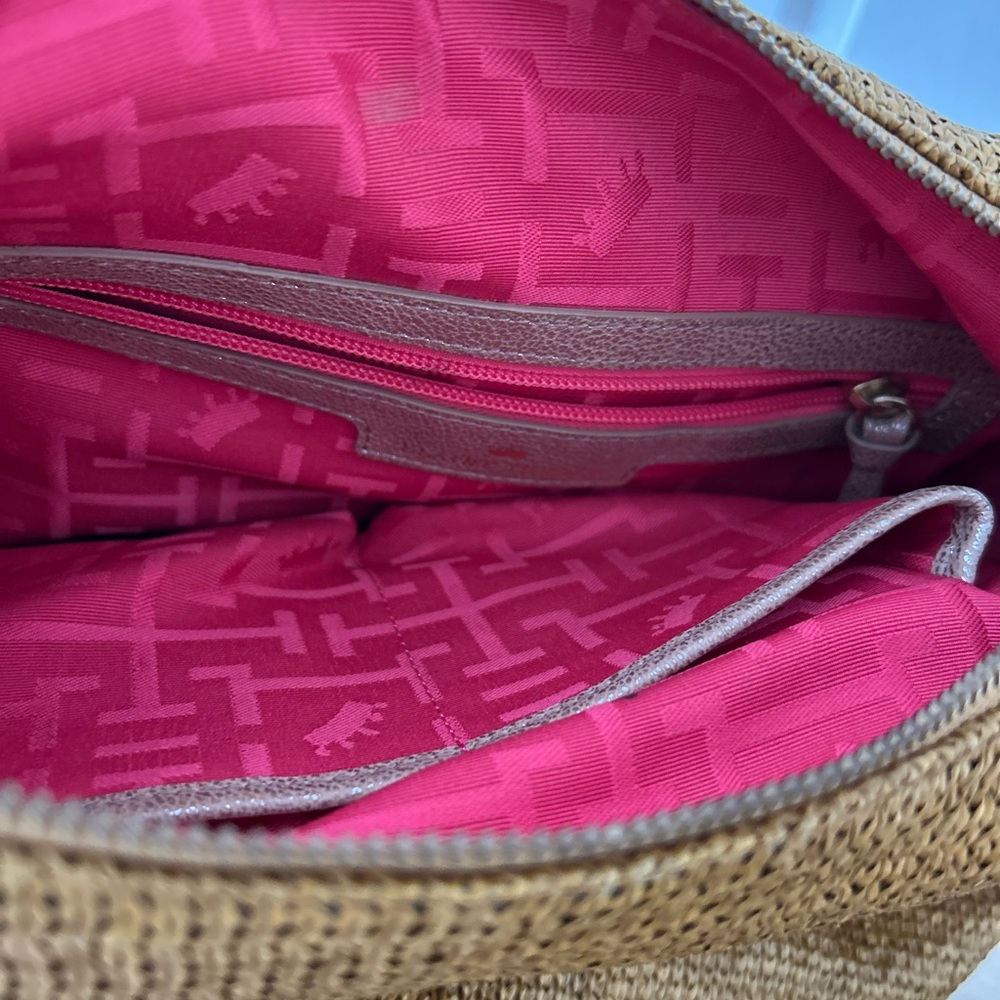 Elaine Turner Bamboo Collection Woven Bamboo and Leather large Hobo Bag - Picture 8 of 9